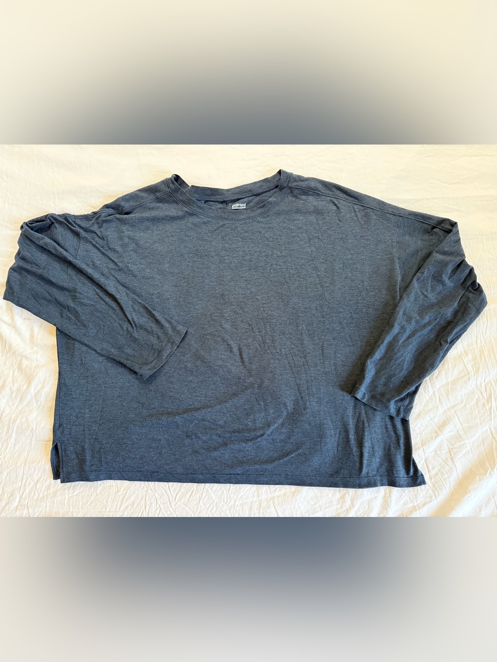 GIRLFRIEND COLLECTIVE | Women’s L Long Sleeve Crewneck - Charcoal Blue